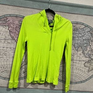Neon Green Ralph Lauren Active Wear Long Sleeve Hoodie